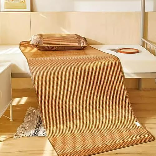 HRXQ Colchoneta para Bamboo Colchón, Transpirable Y Suave, 190×80cm 190×90cm 195×100cm Estera De Dormir De Verano para El Dormitorio De La Escuela En Casa (Color : D, Size : L190xW90cm/L75xW35.4in)