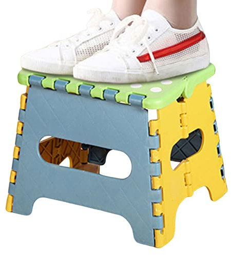 Youngwier Sgabello Pieghevole Salvaspazio per Bambini e Adulti in Ufficio, Cucina, Casa (Zufällige Farbe)