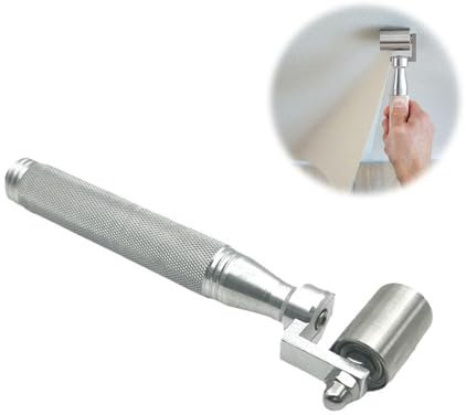 Rullo per Carta da Parati da 40 MM, Rullo di Cucitura Della Carta da Parati, Rullo di Pressione a Mano con Manico in Alluminio, Rullo di Pressione Rullo di Aggraffatura, Per la Decorazione Della Casa