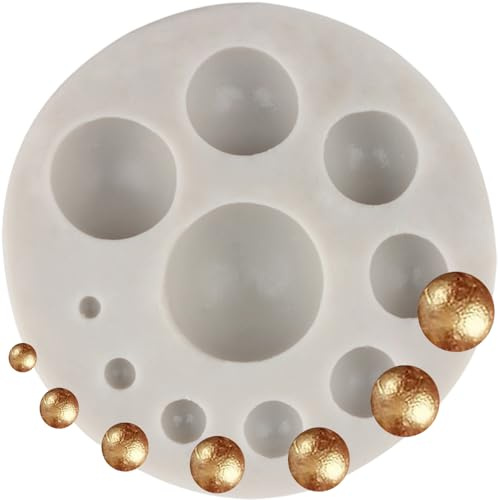 MINFEIDMS Moule en silicone 3D en forme de boule semi-sphérique pour décoration de gâteaux, cupcakes, pâte à sucre, pâte polymère