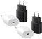 25W (USB Typ-C) (2Weiß+2 Schwarz) Ladegerät 3A/5V 2.77A/9VUSB Stecker USB Netzteil USB Ladestecker USB Netzstecker USB Adapter Kompatibel mit Samsung Galaxy S24/S23/S22/S21 Xiaomi Huawei