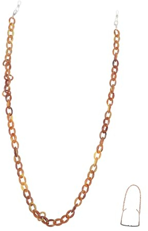 GALPADA Catena per Occhiali in Acrilico Marrone Semplice Design Atmosferico Comoda da Indossare e Antiscivolo per Occhiali Stile Casuale