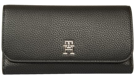 Tommy Hilfiger Geldbörse Emblem Large Flap Wallet Schwarz