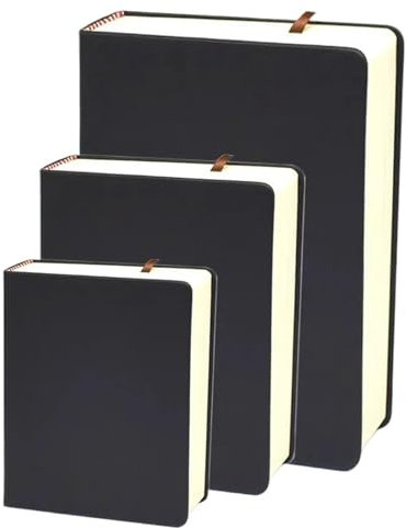 Softcover-NotizbüCher Superdicke Notizbücher, Agenda-Planer, 660 Seiten, Leere Innenseite, Leder, weicher Einband, Skizzenbuch, Tagebuch, Notizbuch, Schreibwaren NotizbüCher A5 Softcover(Black,A4)
