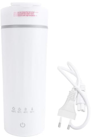 Mini Hervidor Eléctrico de Viaje, 300W 475ML Mini Hervidor de café Portátil Pequeño, Calentamiento Rápido de 5 Minutos, Caldera de Agua Caliente Personal, Acero Inoxidable 304,