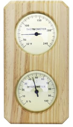 Température À Température Murale Mémoire D'humidité Pour Le Sauna Salle Room Room Thermomètre Hygromètre Affichage Précis