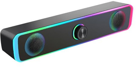 Générique Speaker, Portable Wired Game Speaker, 12.6 x 2.4 x 2.1 inches, Convenient Compact Small Sound System for Laptop, Tablet, Phone, Computer with 3.5 mm Audio Jack Connection