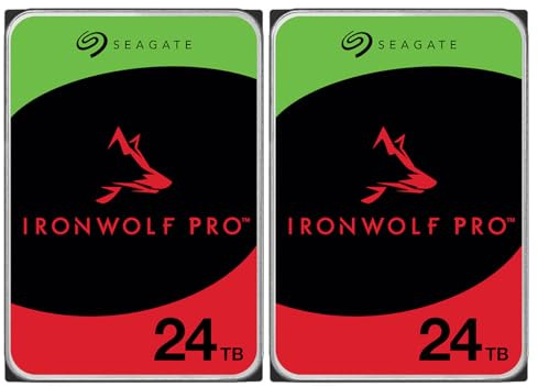 Seagate IronWolf Pro SATA III 3.5 Internal NAS Hard Drive, 2-Pack - 24TB