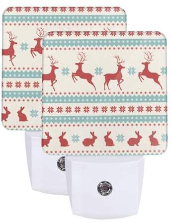 ASKFNASDKMFN Set di 2 luci notturne ornamentali natalizie, a risparmio energetico, per corridoi, cucine e aree buie