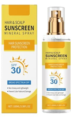 Haar und Kopfhautschutz Spray LSF 30, Sonnenschutz Kopfhaut und Haare, Erhält die Vitalität & Feuchtigkeit des Haar, Leicht, Nicht Fettend, Premium Mineralischer Sonnenschutzspray für Kopfhaut
