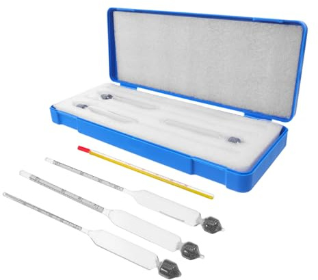 CHICAMPERA Hydrometer Alcohol for Home Brewing Accurate Alcohol Testing Kit Triple Scale Concentration Test Sugar Content Measuring Tool for Wine and Spirits