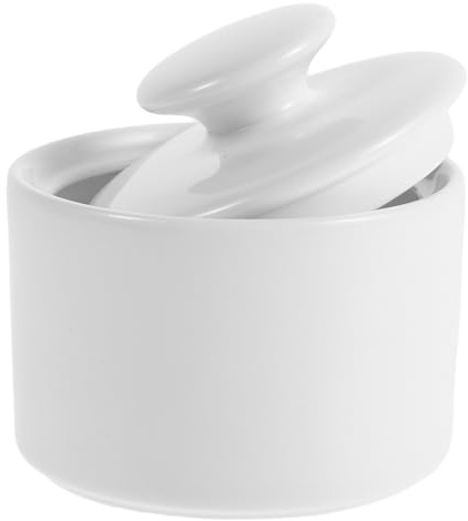 VICASKY Barattolo Zucchero Con Coperchio in Ceramica 170 Ml, Contenitore Per Caffè Vintage Piccolo, Mantenimento Freschezza, Per Cucina e Conservazione Casa