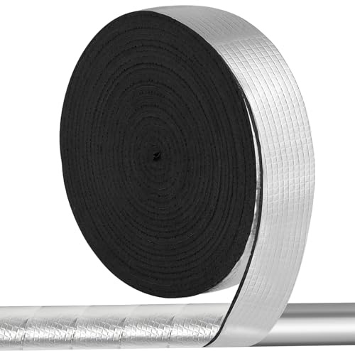 4IN x 33FT Outdoor Pipe Insulation Wrap, Pipe Insulation Foam Tape, Self-Adhesive Insulating Foam Tape for Winter Freeze Protection for Cold and Hot Water Pipes, Reduce Heat Loss