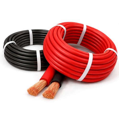 MKGT Hi-Flex PVC-Kabel, 35 mm², 240 A, 2 AWG, Auto-Starter/Wechselrichter/Schweißen/Batterie, PVC, Rot, 3 m
