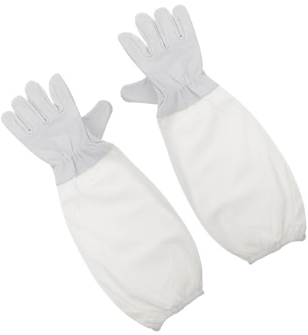 DECOMELODY Guantes de Apicultura Profesionales de Algodón con Protección Anti- Resistentes y Cómodos para Apicultores Uso al Aire