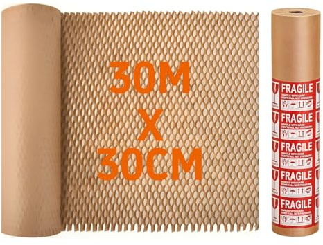LJAPPLIED Honeycomb Packaging Paper Roll 30M x 30cm