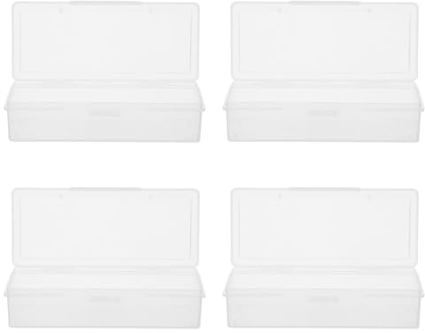 Mikikit Porta Cotton Fioc da Viaggio Portatile 4 Pezzi Contenitore Trasparente Multiuso per Stuzzicadenti e Dischetti di Cotone Custodia Compatta per Trucco e Borsa