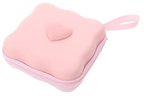 IWOWHERO Sanitary Napkin Storage Box Tampon Case for Purse Discreet Tampon Holder for Bathroom Pad Box for Bathroom Portable Zipper Feminine Packages