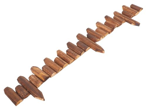 Veemoon Recinzione da Giardino in Legno Antiparassitario 120 Cm, Bordura del Prato Decorativa per Aiuole e Vialetti, Recinzione Leggera e Riutilizzabile per Cortili e Orti Esterni