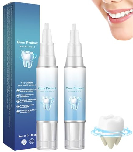 Gel riparatore per gengive, gel per lo sbiancamento dei denti, protegge le gengive e l'igiene orale, pulisce profondamente le gengive, alito fresco, protegge il dentifricio riparatore (2 pezzi)