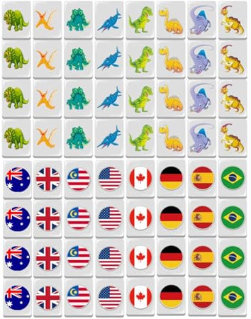 Fmzrbnih Mahjong-spel, Mahjong Travel Set | Flaggmönster Kakel Spel - Block Pusselspel, Kakelspel, Festspelblock för vuxna och