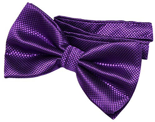 DonDon papillon da uomo 12 x 6 cm già legato e infinitamente regolabile - viola
