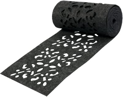 Zaundruck einzelner Sichtschutzstreifen aus Techno-Vlies - nachhaltiger Sichtschutz mit Laser Ornament - Windschutz 2,6 m x 19 cm - Schutzstreifen - Milano Ornament