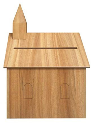KONGY Briefkasten, Abschließbar Holz Haus Mailbox Sicherheit Vorschlag Spendensammlung Letterbox Letterbox