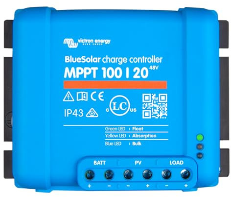 Victron Energy BlueSolar MPPT Laderegler - Solar Laderegler - 100V 20 Amp 48-Volt