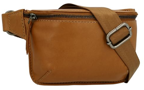 Gusti Gürteltasche Leder - Norell Damen und Herren Bauchtasche Hüfttasche Festivaltasche Braun Leder