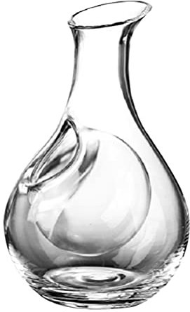 1pc Ice Jug Sake Liquor Decanter Glass Decanter Serving Dishes Glass Serving Wine Breather Vase Japanese Drink Inclined Mouth Handle Container Lead-