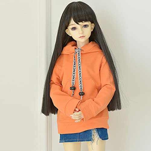 30CM / 45CM / 60CM Puppenkleidung 1/3 1/4 1/6 BJD (Orange,1/4) | Puppenzubehör BJD SD DIY Mode Hoodie Spielzeug Puppen Kleidung