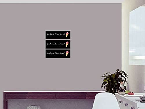 3er Tafel Folie Set | magnetisch & selbstklebend | Preis-Leistung Top | Magnetfolie beschreibbar | Haftgrund für Magnete beschreibbar mit Kreide & Kreidestift | Farbe:schwarz (3 Stk.| 10x30cm)