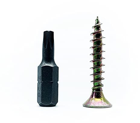 DOJA Barcelona | Vis à Bois Autoforeuse 4x40 mm (100 Pièces) + Embout Torx T20 | Tête Fraisée | Acier Galvanisé | Vis d'Assemblage Autotaraudeuse et Autoperceuse