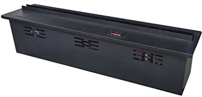 Chimenea electrica Chimenea eléctrica empotrada con llama realista, chimenea eléctrica interior ultra delgada con panel de control de llave y control remoto, ajustable de llama Chimenea de Vapor de ag