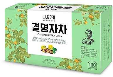 Ssanggye Tea Cassia Seed Tea Bulk Size (1.2g X 100TB), Premium Original Korean Herbal Tea Hot&Cold Water Hygienic Single Teabag Kyulmyungja Cha 결명자차 Nutty Savory Herb Soothing 4 Seasons