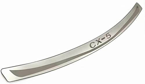 Auto Edelstahl Ladekantenschutz für Mazda CX5 cx-5 Accessories 2017-2023 Kratzfeste Antikollisionsschutz Selbstklebend Heckstoßstange Kantenschutz ZubehöR.