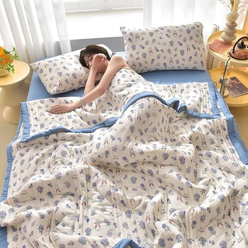 uyeoco Tagesdecke Baumwolle Bettüberwurf Boho Stil Sommer Bettdecke 200 * 230cm Steppdecke Doppelbett Gesteppte Bunte Decke Set Patchwork Wohndecke Für Schlafzimmer (Color : M, Size : 180 * 200cm)