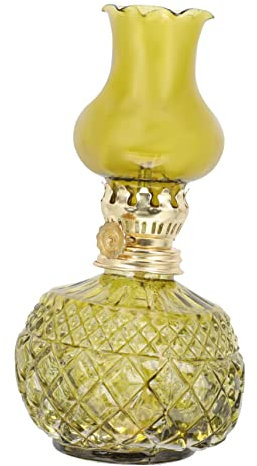 Garneck Vintage Retro Öllampe Glas Petroleumlampe Für Zuhause Innenbereich Dekorative Tisch Öllampe Mit Transparentem Glas Und Docht