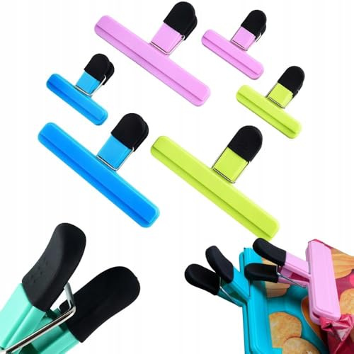 Kit de 20 pinzas cerradas paquete de clip de alta calidad universales multiusos bolsas bolsas bolsas de alimentos para almacenar alimentos frescos cierre sin humedad mariposas pinzas de plástico para