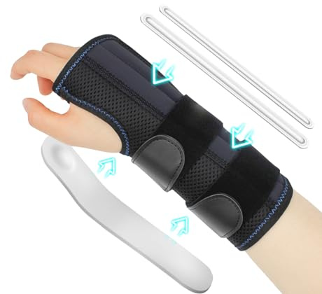 JIEYUCHU Handgelenkstütze, Komfort Handgelenk Bandagen, Verstellbare Bandage Handgelenk für Reduzierte Arthritis und Karpaltunnel Druck-Rechte Hand