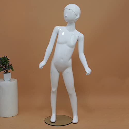 Schaufensterpuppe Für Teenager, Schaufensterpuppe Mit Sockel, Komplette Schaufensterpuppe Für Einkaufszentrum/Modedesign-Stand/Schaufensterladen, Weißer Beweglicher Puppenkörper