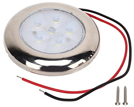 Yctze 12V LED Luz de Techo para RV, Impermeable IP65, Luz Blanca para Barco, Caravana, Autocaravana y Furgoneta, Luz de Cortesía Marina, Luz de Lectura para RV