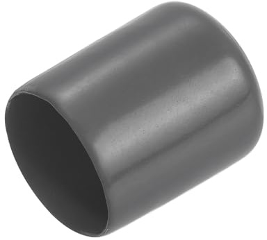 sourcing map 20pcs Rubber End Caps 20mm ID Vinyl Bolt Cap Cover Dark Grey | Thread Protectors,pvc round screw protective