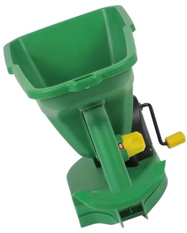 SUPVOX Portable Seed Spreader Handheld Seeder for Lawn Gardening, Small Hand Crank Plastic Seeder Garden Tool, Lightweight Green Garden Seed Distributor for Lawns and Farms