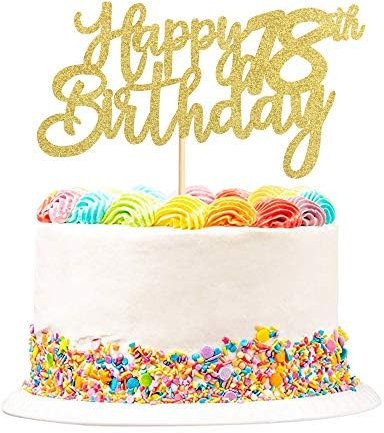 Anemowind 3Pcs 18th Happy Cake Toppers 18 and Happy Cake Toppers for Happy 18th Birthday Cheers to 18 Party Decorations 18 Anniversary Birthday Cake Decorations Supplies(Gold)