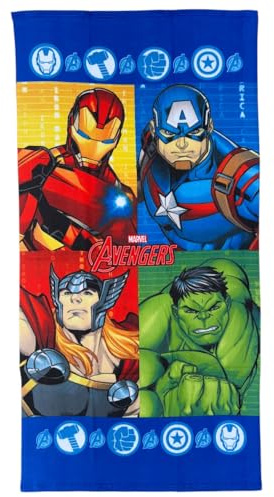 CARTOON Telo mare Avengers Disney asciugamano in microfibra di poliestere per bambini 245 gsm dimensione 70 x 140 cm spiaggia piscina