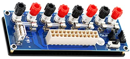 Tofficu ATX Netzteilplatine für Desktop PC Gehäuse 20-pin und 24-pin Anschluss PCB Blau Einfache Installation