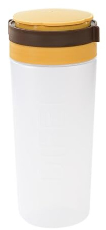Générique Saupoudreuse à Épices Distributeur de Sucre Pot à Sel Boîte à Condiments Salière de Grande Capacité 700ml En Plastique Robuste Adapté pour La Cuisine, Jaune Marron