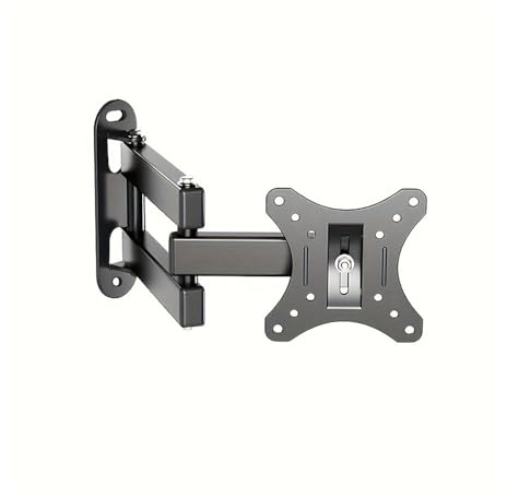 Monitor Stand Full Motion TV Wall Mount for 10-26 Inch Flat & Curved Screens, Swivel Tilt Extend Desk Accessories